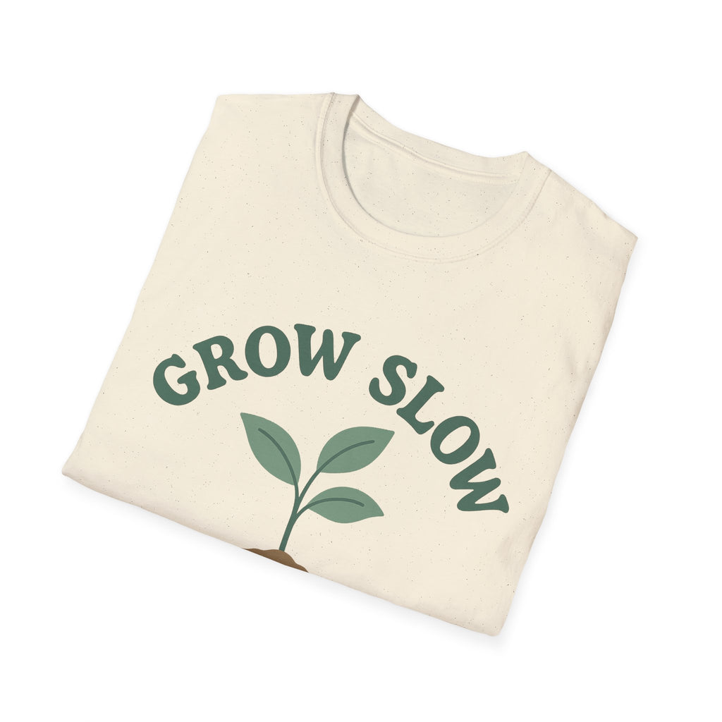 Grow Slow Live Slow T-Shirt | Relaxed Typography Tee