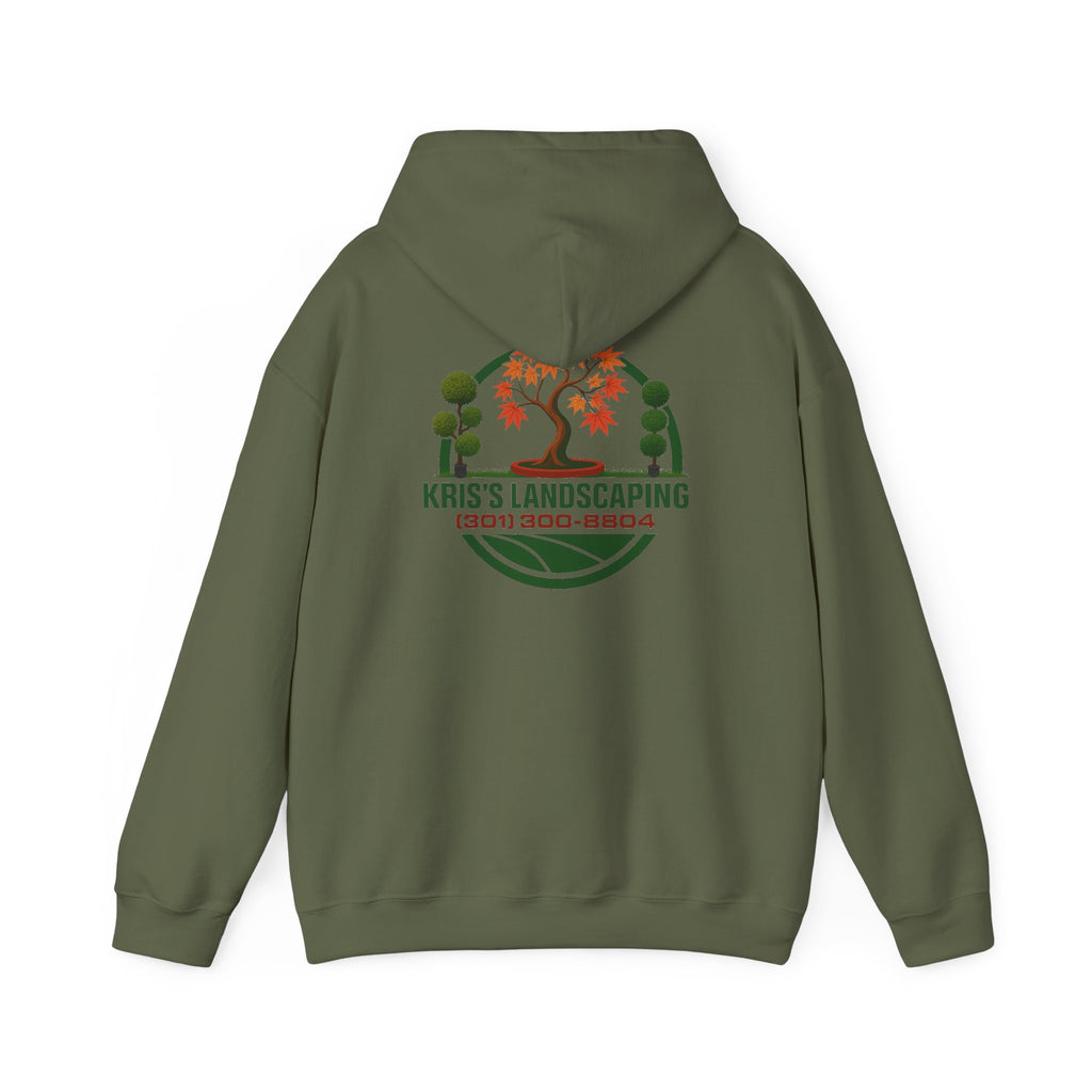 Kris's Landscaping Logo Hoodie finale volume bulk order optional