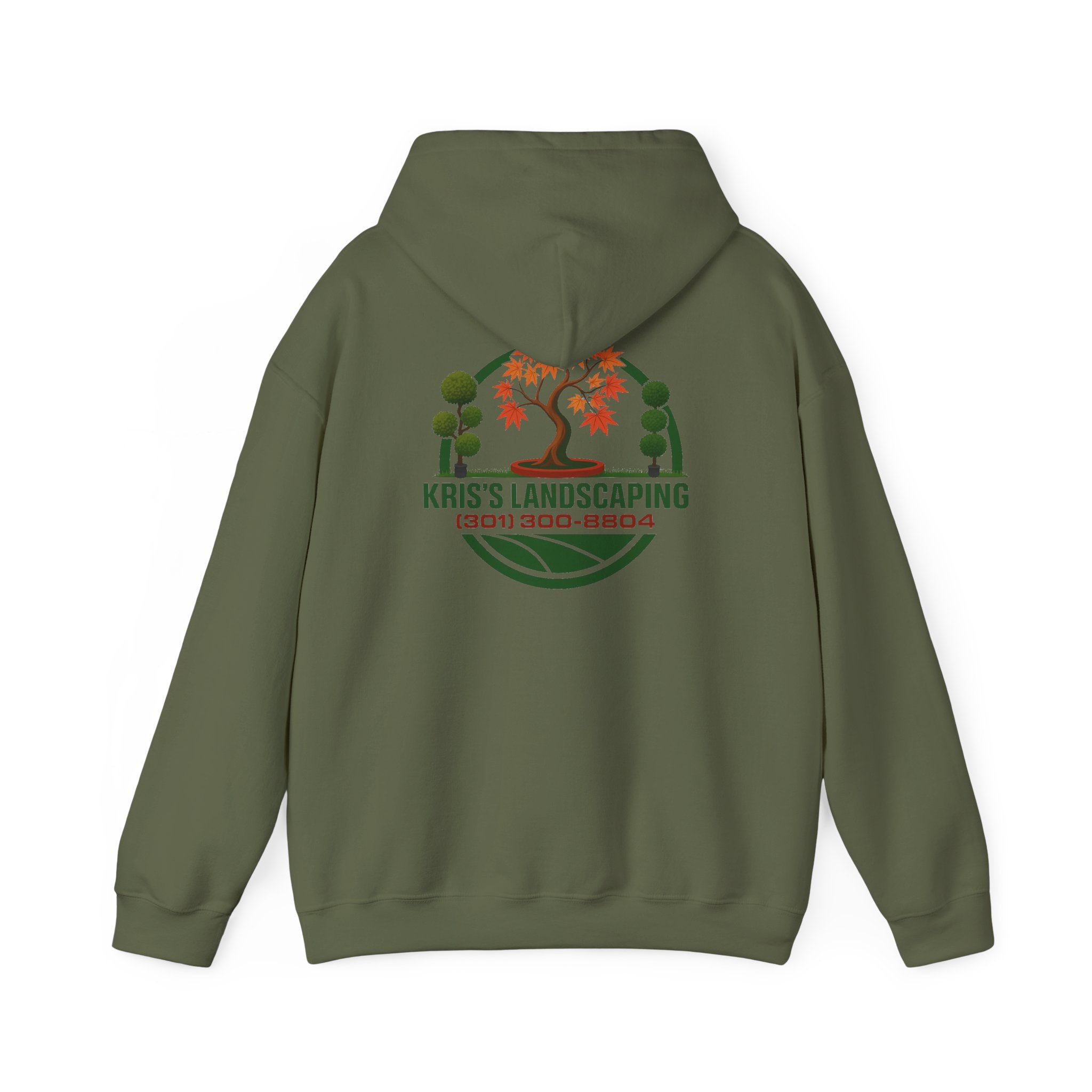 Kris's Landscaping Logo Hoodie finale volume bulk order optional