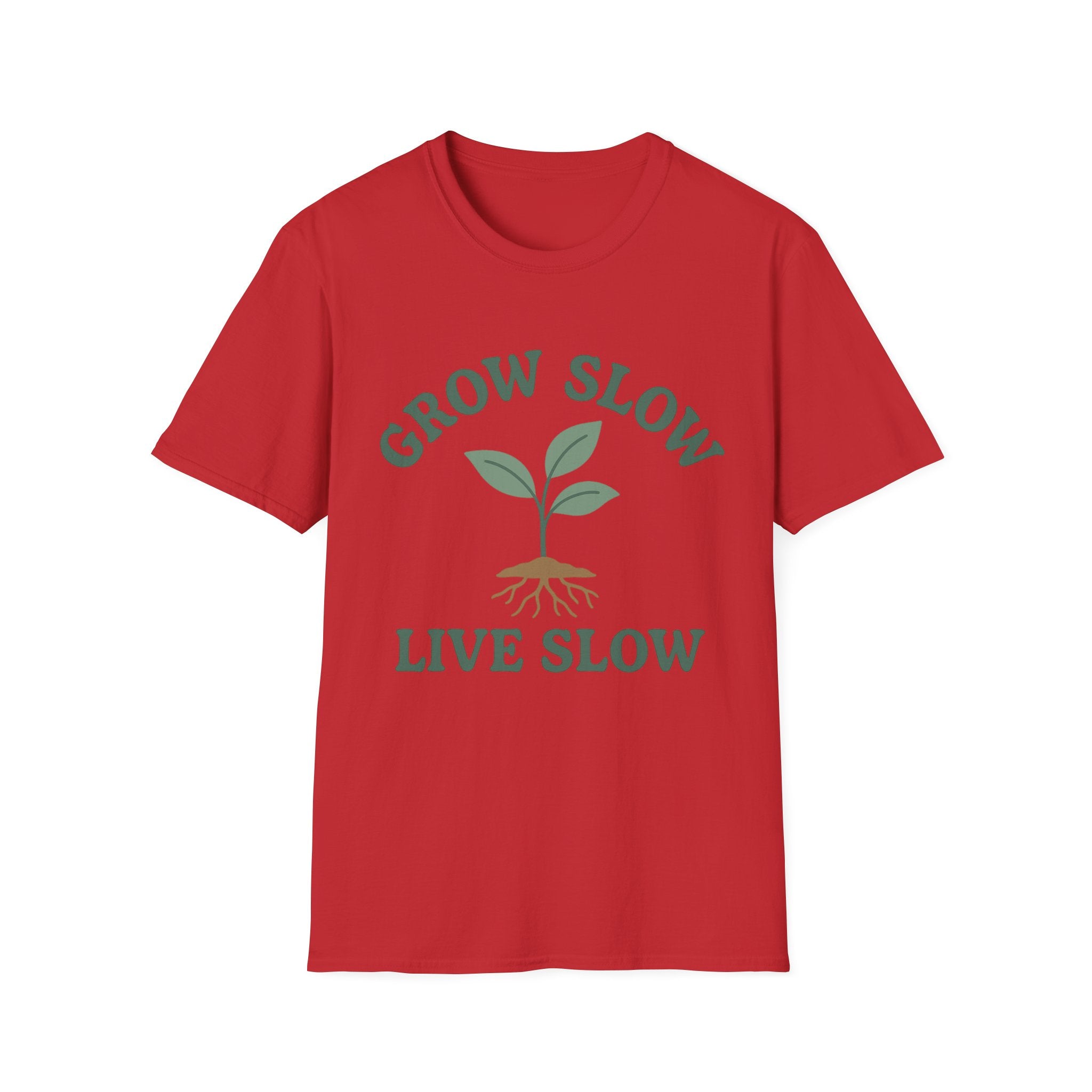 Grow Slow Live Slow T-Shirt | Relaxed Typography Tee