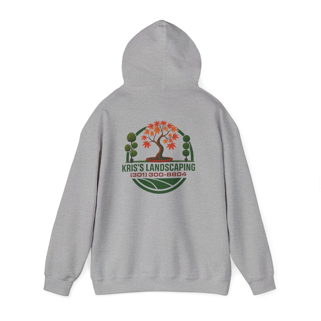 Kris's Landscaping Logo Hoodie finale volume bulk order optional