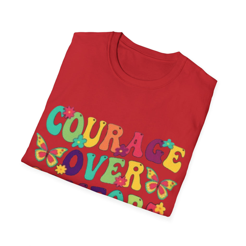 Courage Over Comfort T-Shirt, Unisex T-Shirt, Motivational Tee, Inspirational Gift, Comfortable Casual Wear