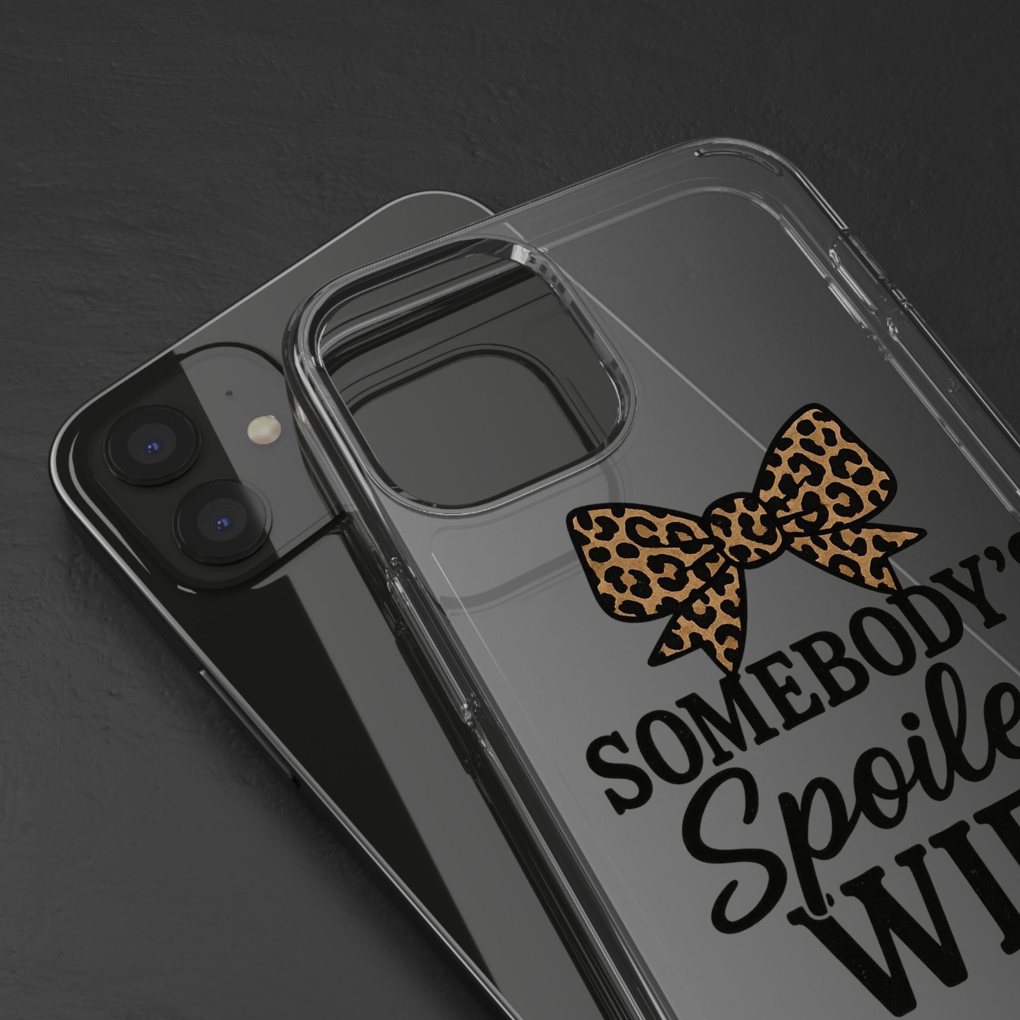 Leopard Bow Clear Phone Case | Stylish iPhone Case | Protective Phone Cover
