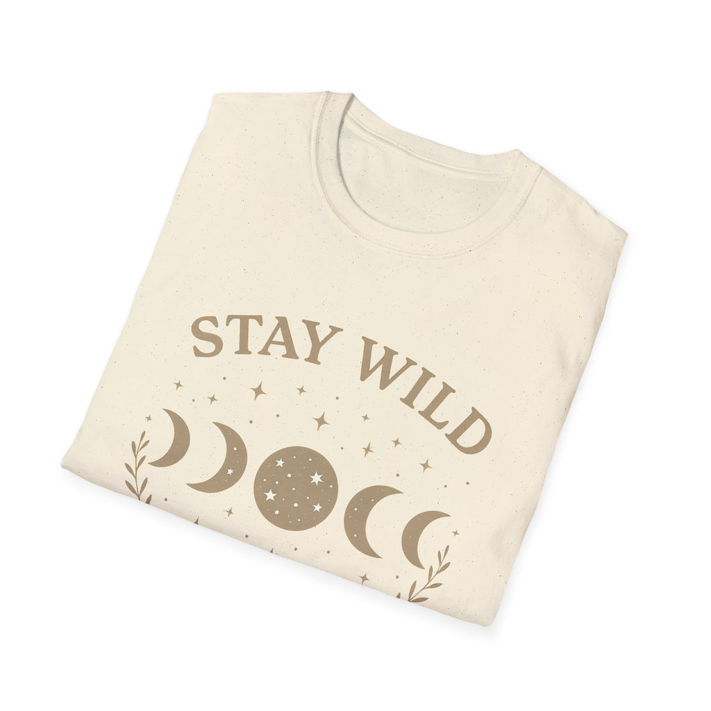 Stay Wild Moon Phase T-Shirt | Crescent Phases Graphic