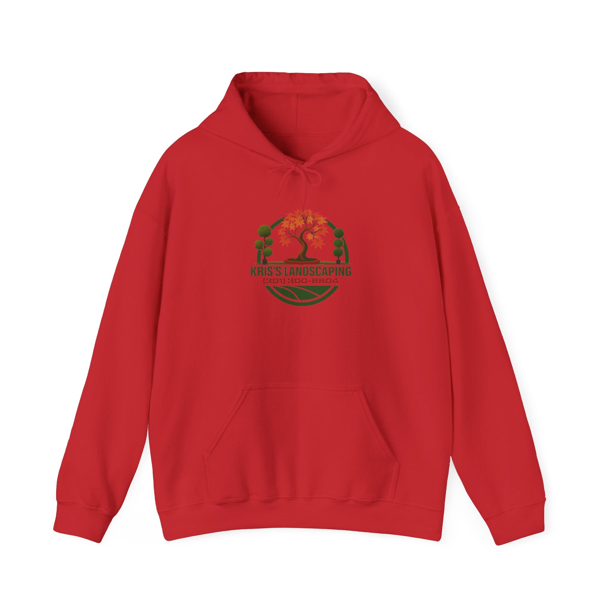 Kris's Landscaping Logo Hoodie finale volume bulk order optional