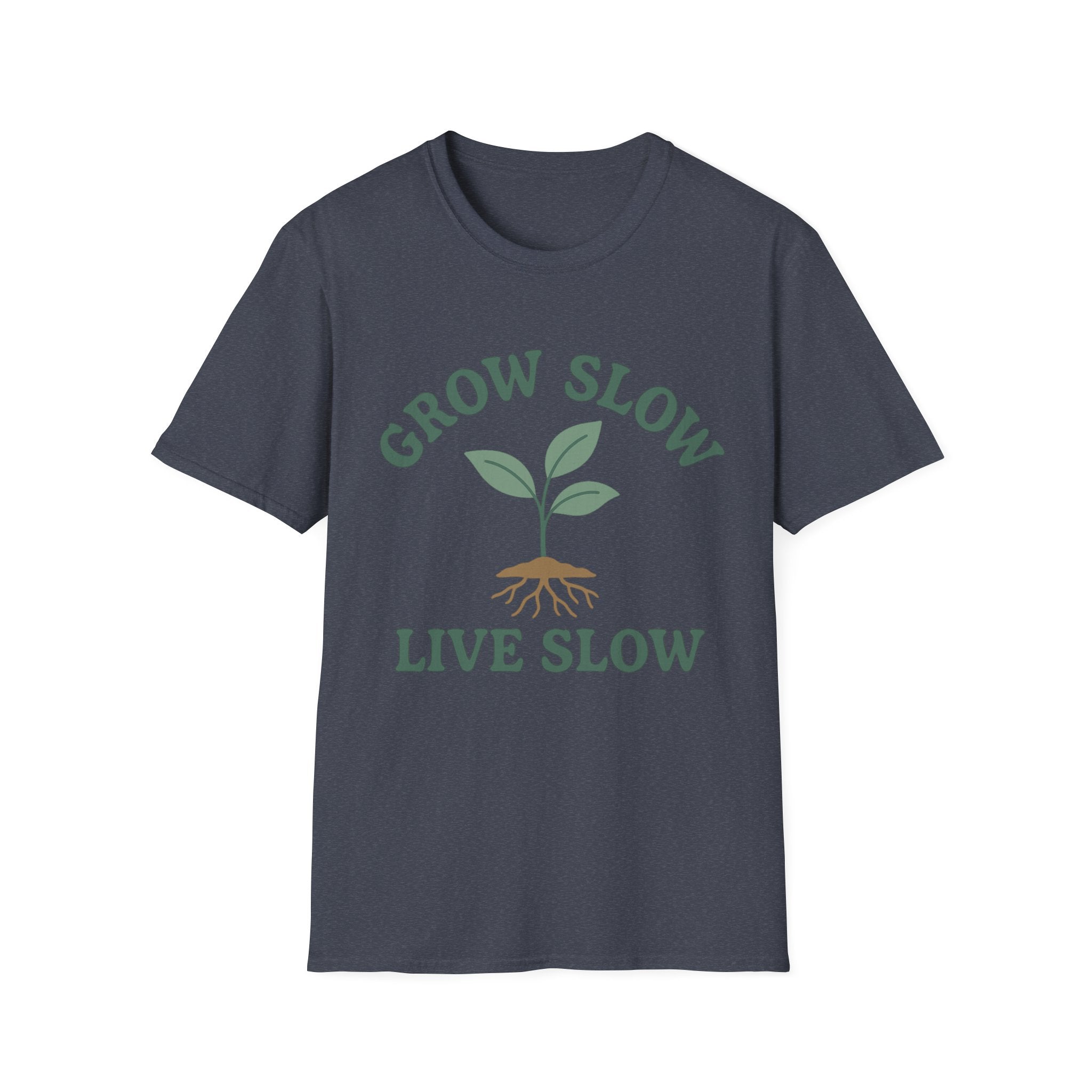 Grow Slow Live Slow T-Shirt | Relaxed Typography Tee
