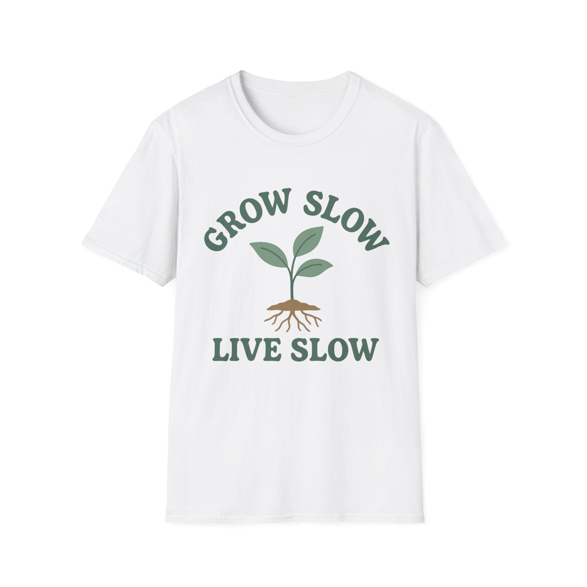 Grow Slow Live Slow T-Shirt | Relaxed Typography Tee