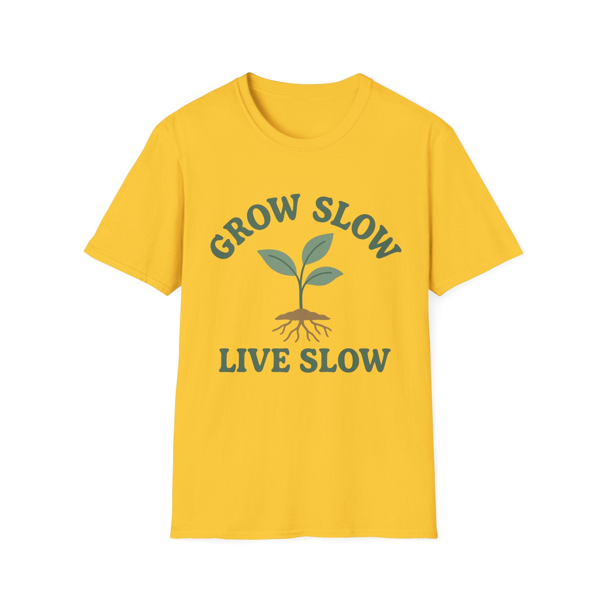 Grow Slow Live Slow T-Shirt | Relaxed Typography Tee