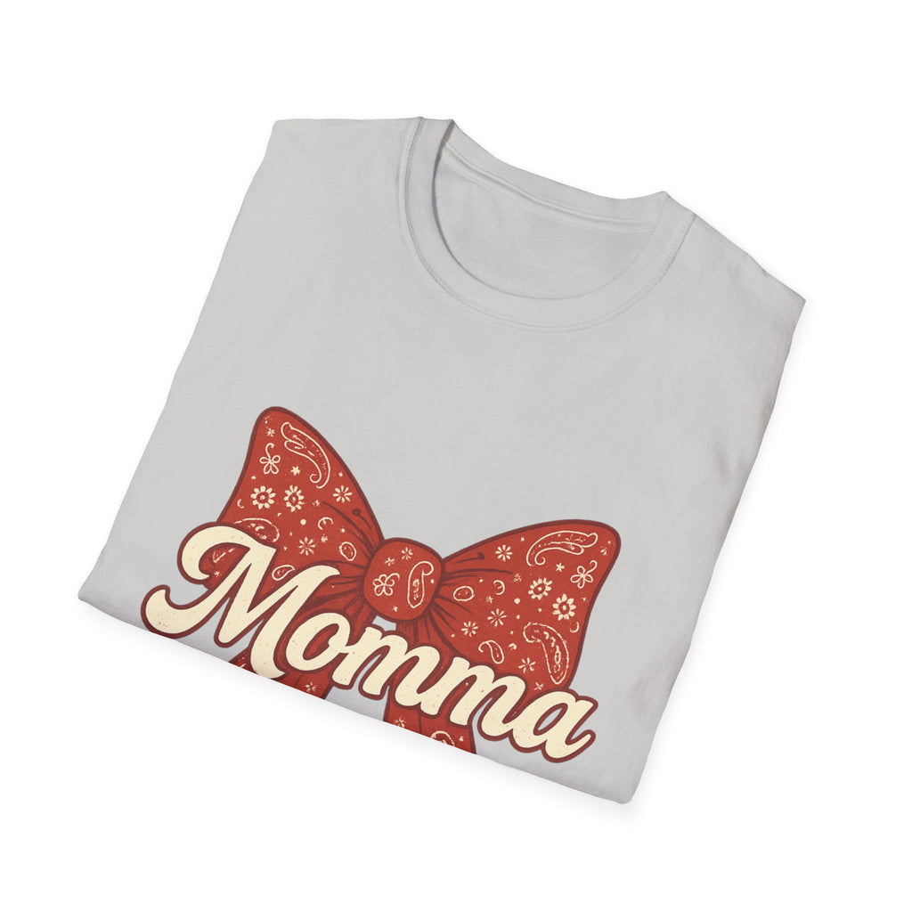 Ribboned Momma Bow southern boutique style T-Shirt | Momma Bow Tee