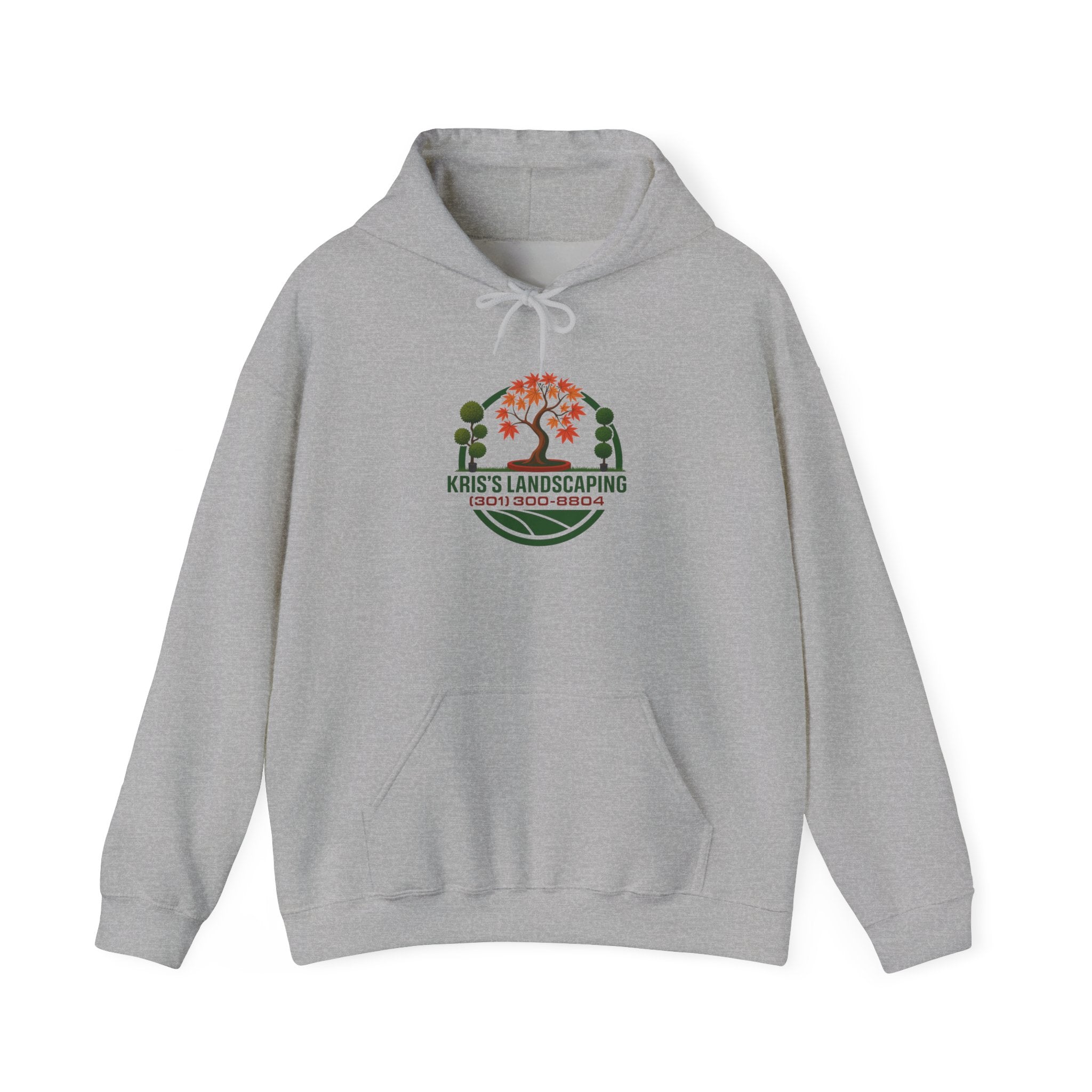 Kris's Landscaping Logo Hoodie finale volume bulk order optional
