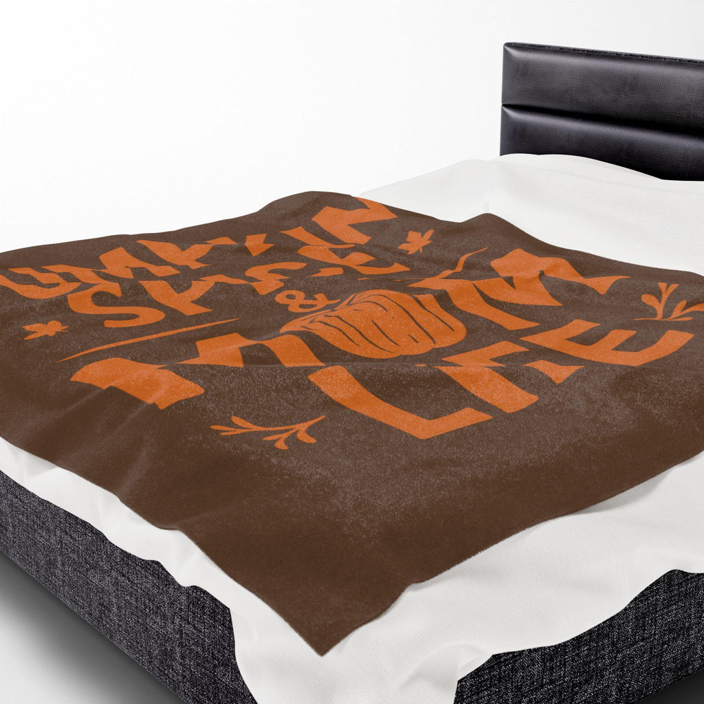 Pumpkin Spice Mom Life Blanket: Oversized Fall Cuddle Weather Blanket