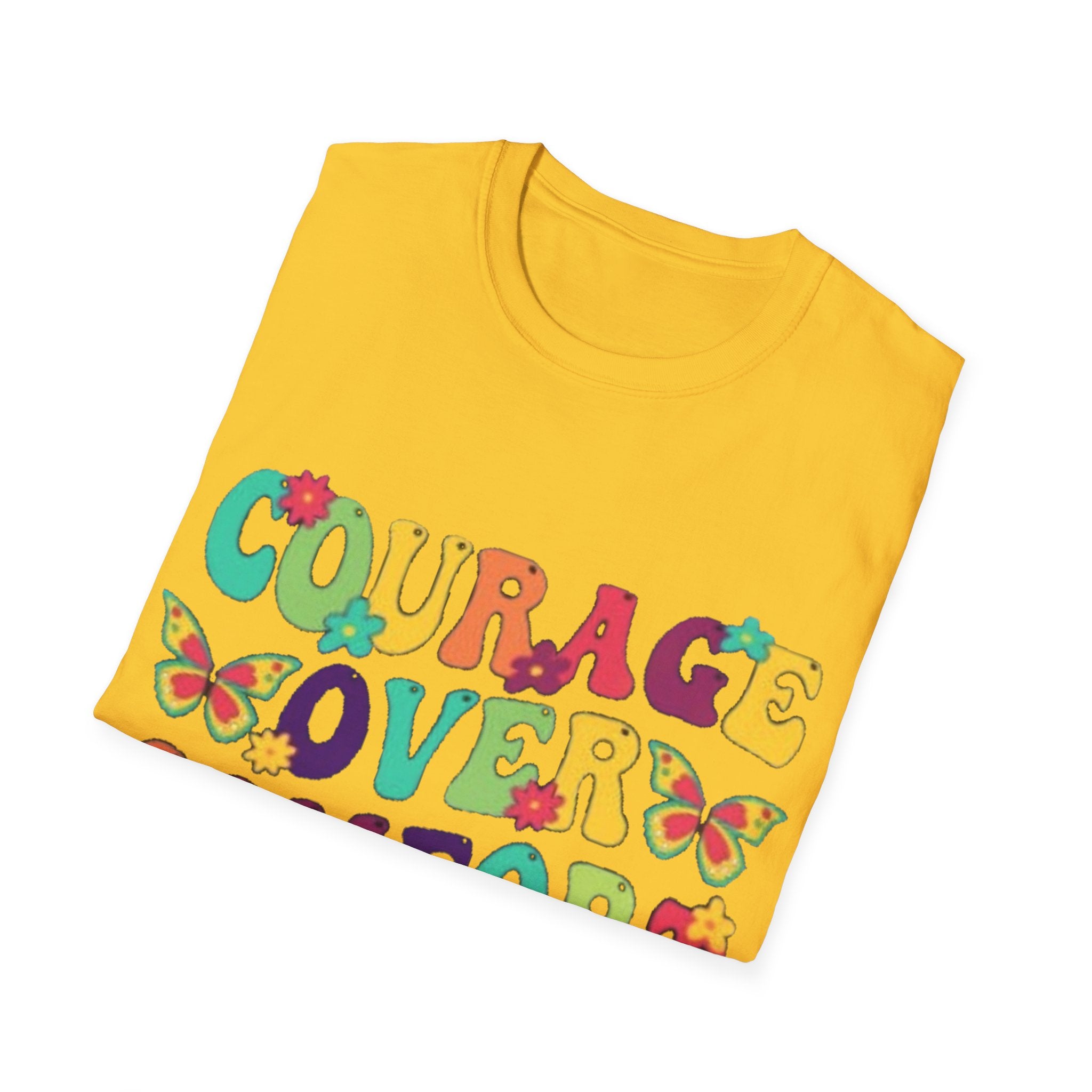 Courage Over Comfort T-Shirt, Unisex T-Shirt, Motivational Tee, Inspirational Gift, Comfortable Casual Wear