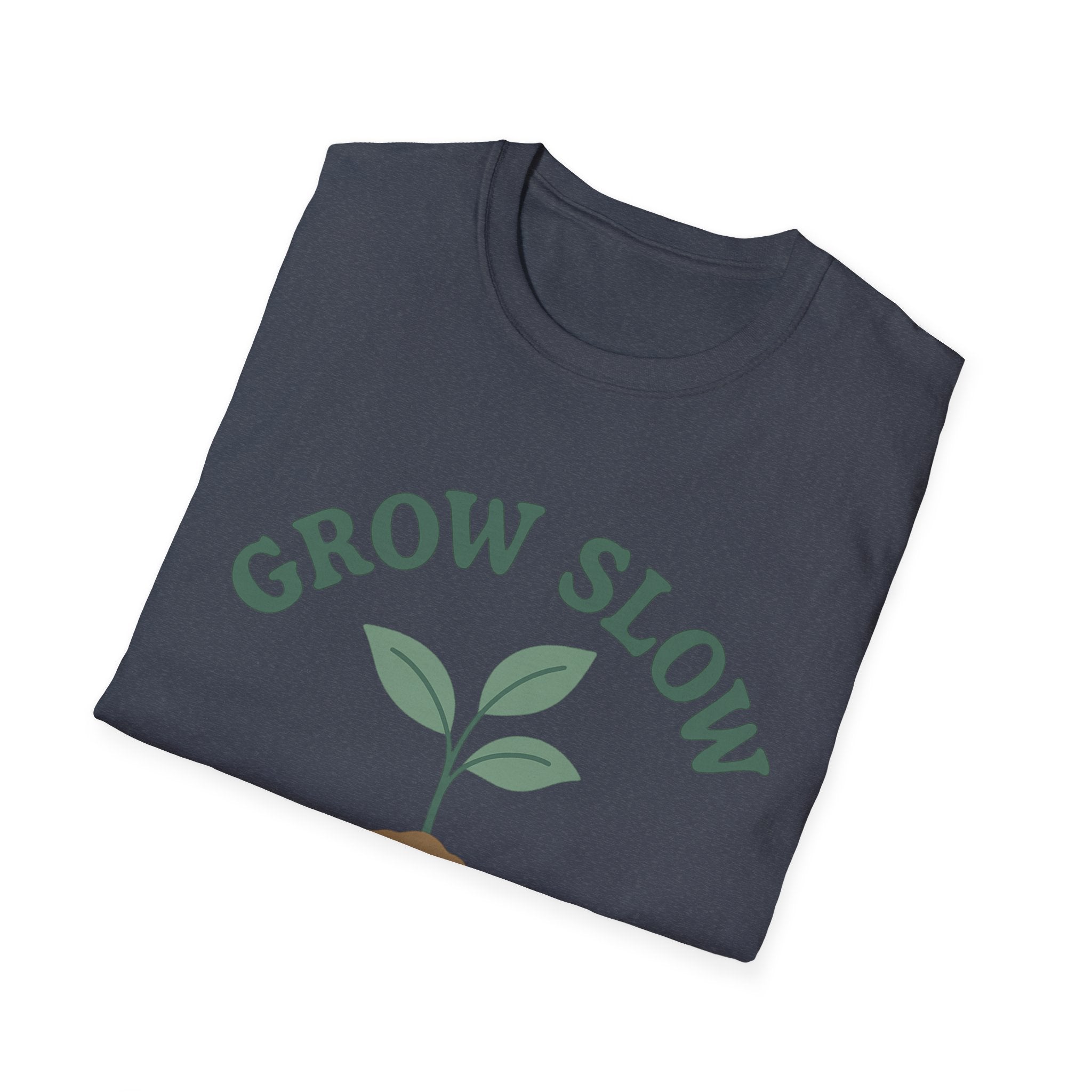 Grow Slow Live Slow T-Shirt | Relaxed Typography Tee