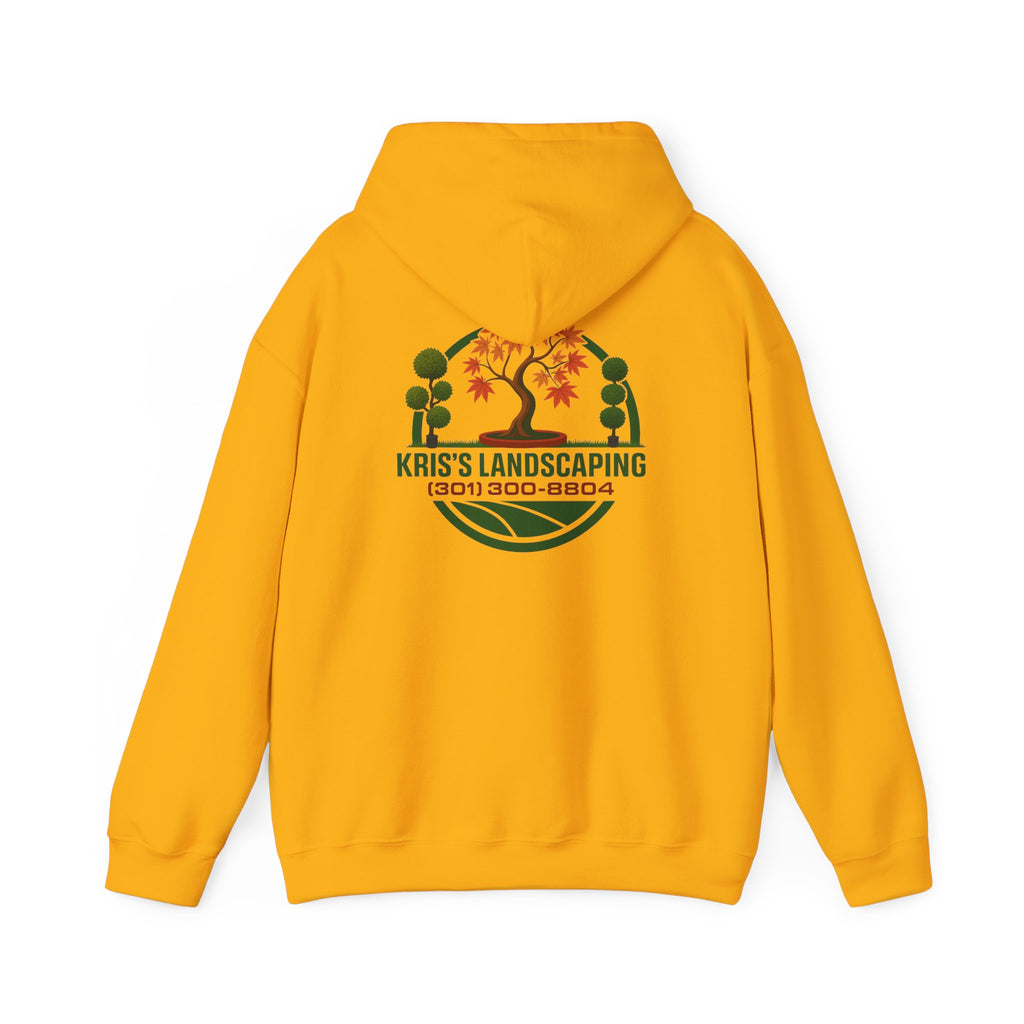 Kris's Landscaping Logo Hoodie finale volume bulk order optional