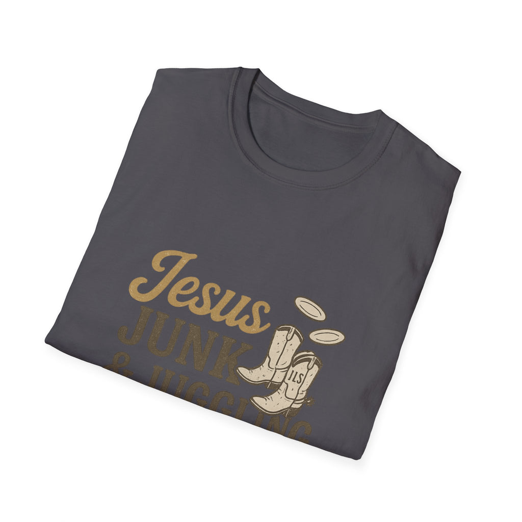 jesus junk and kids tshirt for the dumpster diving christian we all know one is it you?