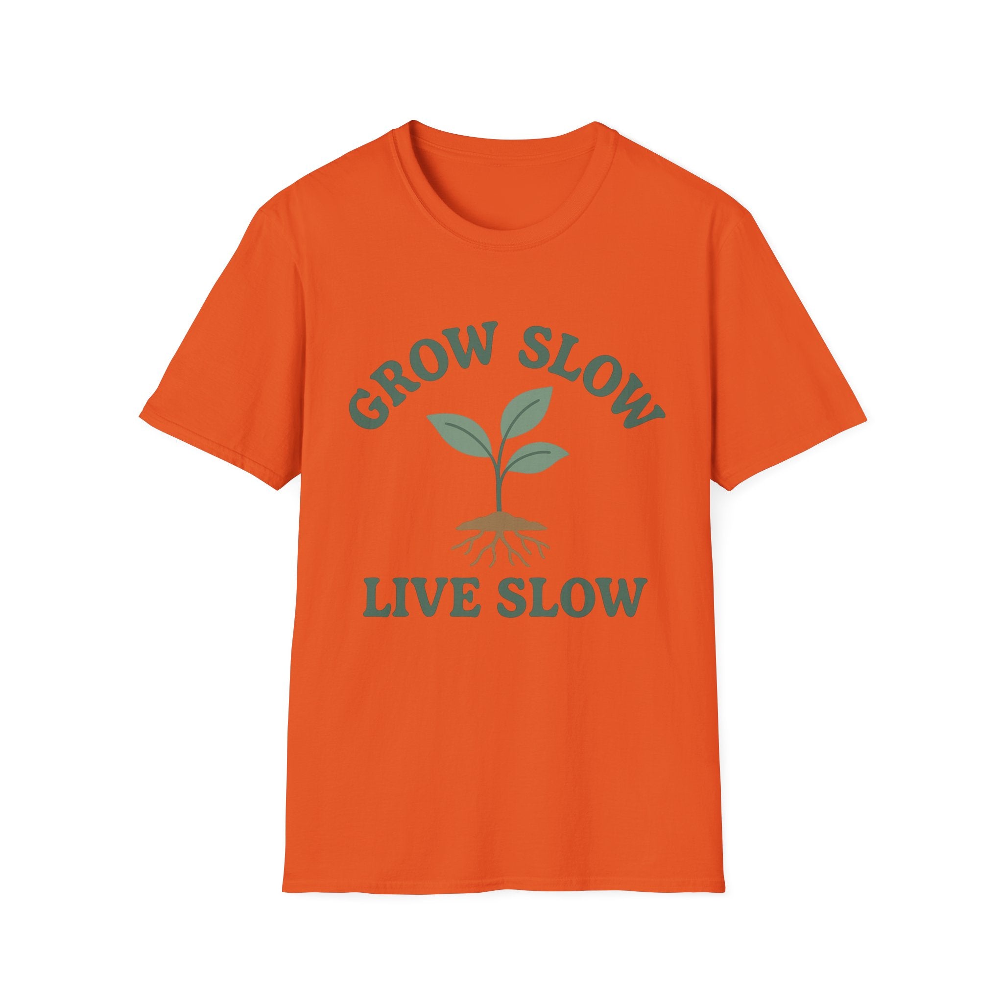 Grow Slow Live Slow T-Shirt | Relaxed Typography Tee