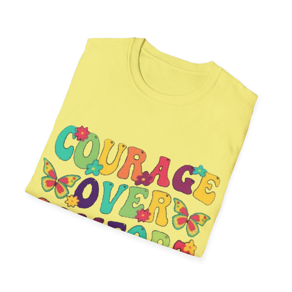Courage Over Comfort T-Shirt, Unisex T-Shirt, Motivational Tee, Inspirational Gift, Comfortable Casual Wear