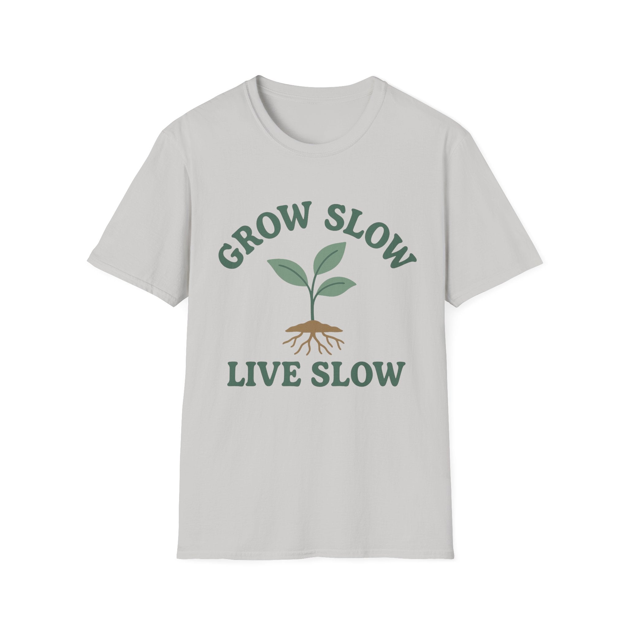 Grow Slow Live Slow T-Shirt | Relaxed Typography Tee
