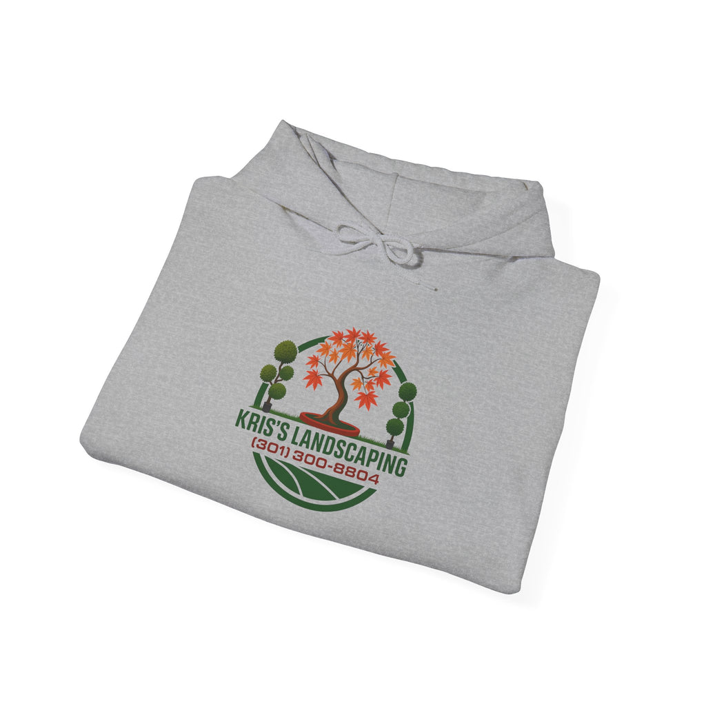 Kris's Landscaping Logo Hoodie finale volume bulk order optional