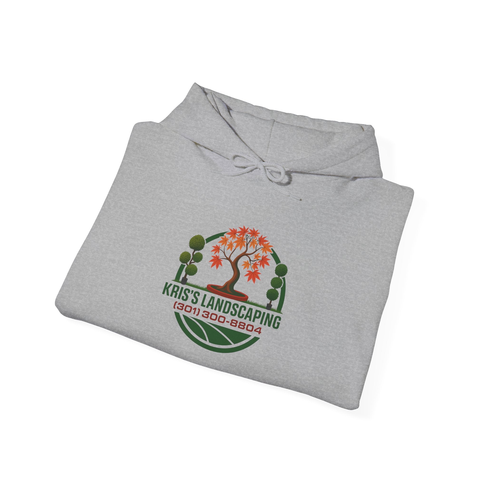 Kris's Landscaping Logo Hoodie finale volume bulk order optional
