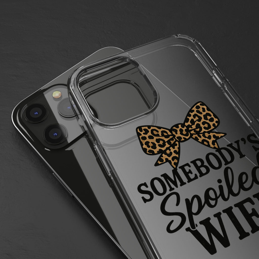 Leopard Bow Clear Phone Case | Stylish iPhone Case | Protective Phone Cover