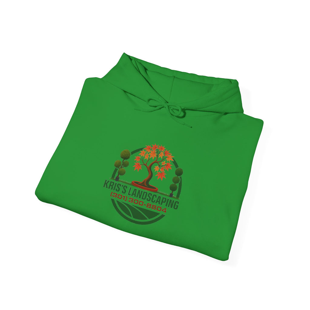 Kris's Landscaping Logo Hoodie finale volume bulk order optional