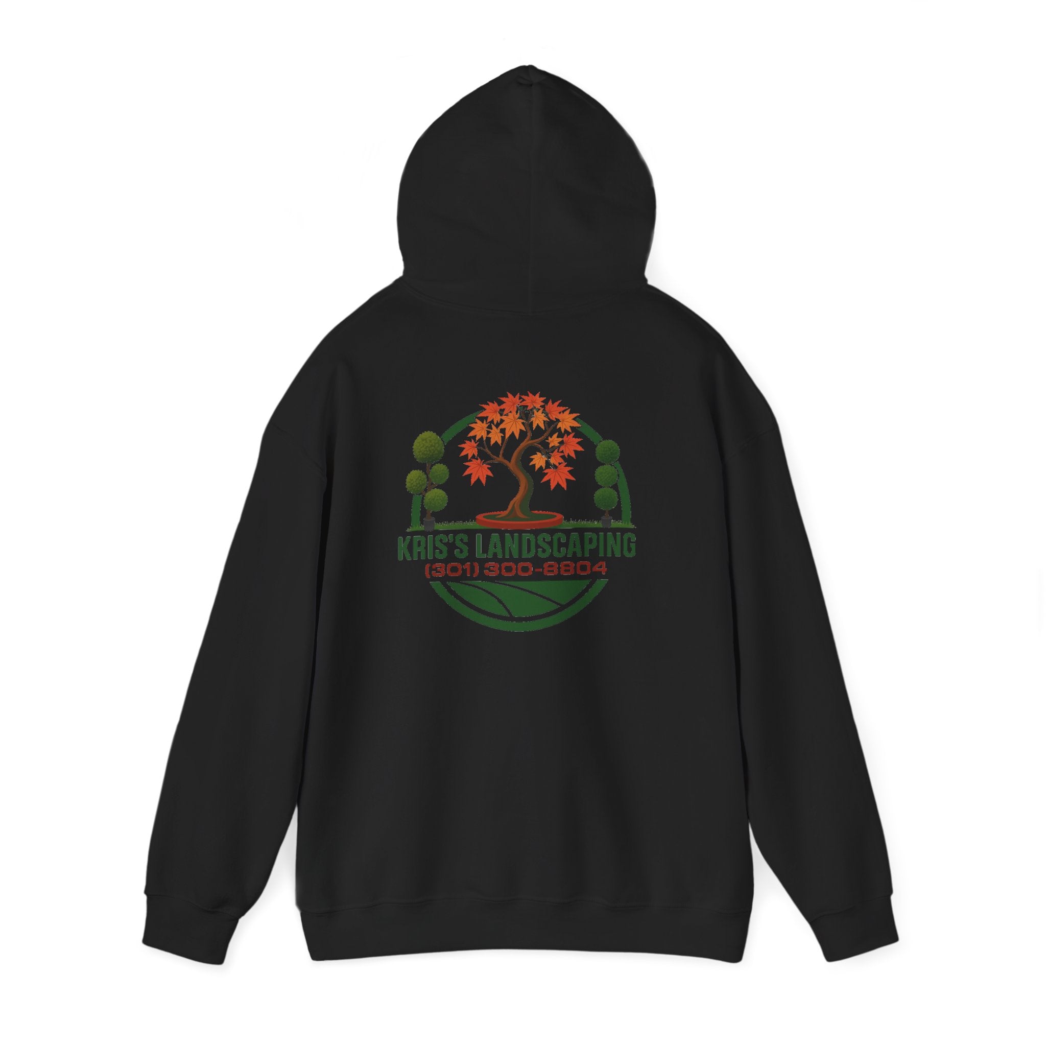 Kris's Landscaping Logo Hoodie finale volume bulk order optional