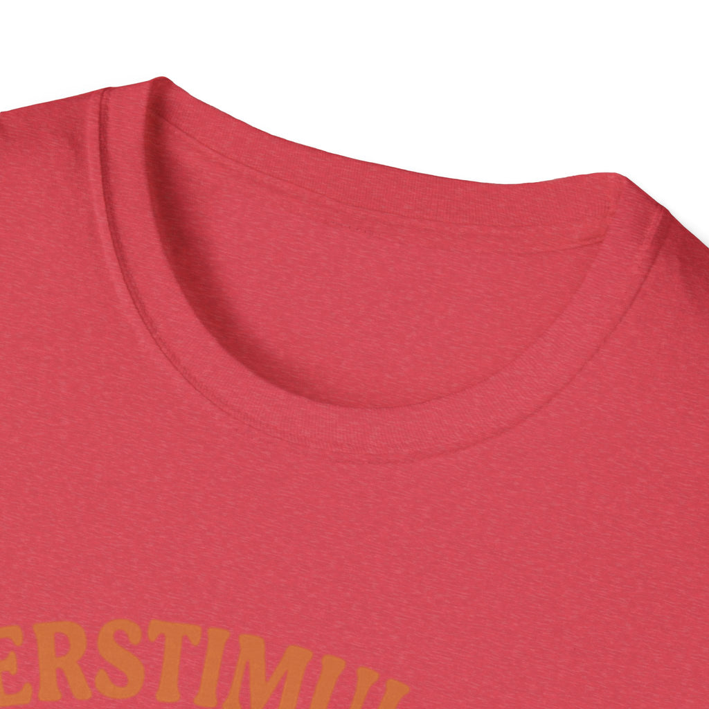 Overstimulated but Still Thankful T-Shirt | Thanksgiving leaves pumpkin fall