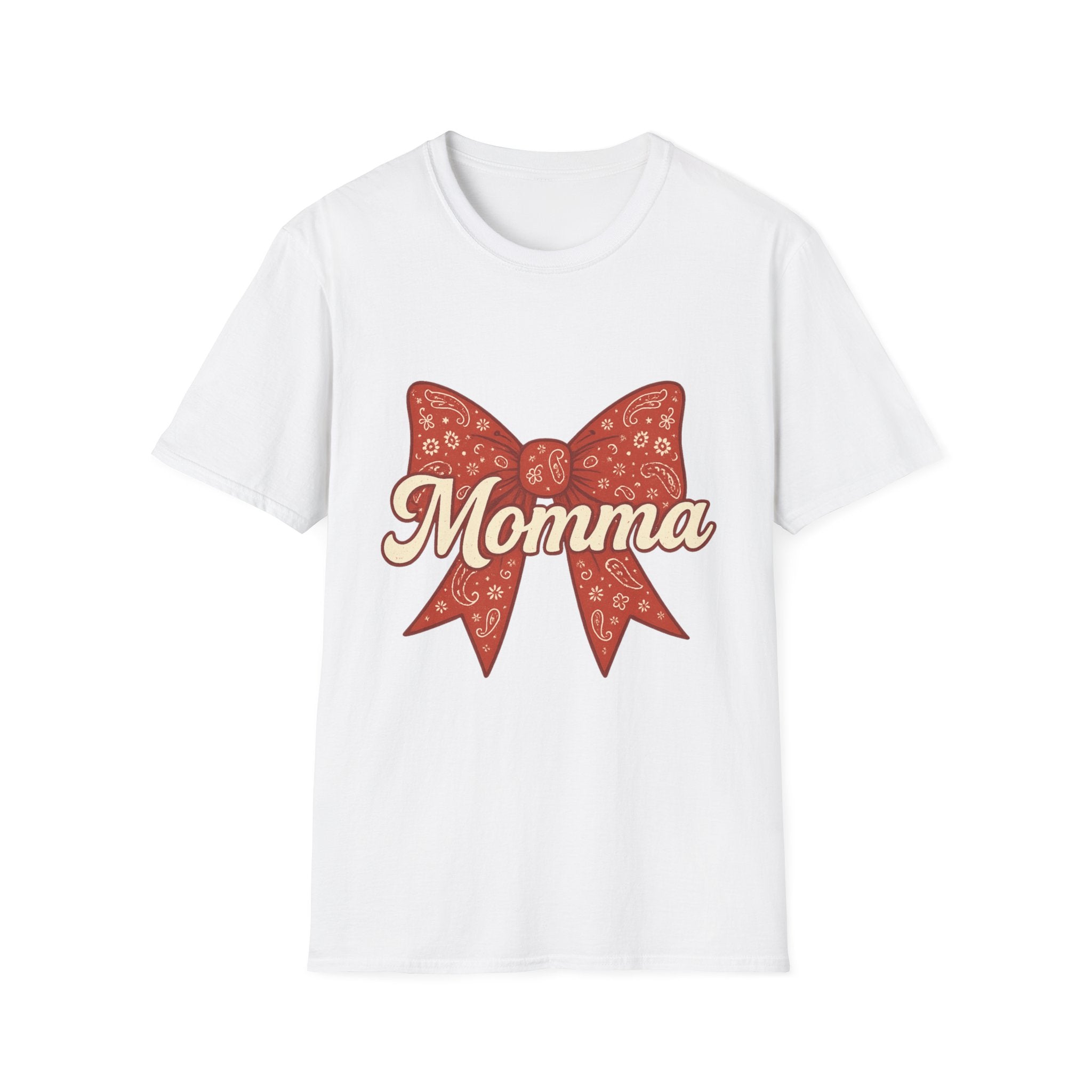 Ribboned Momma Bow southern boutique style T-Shirt | Momma Bow Tee