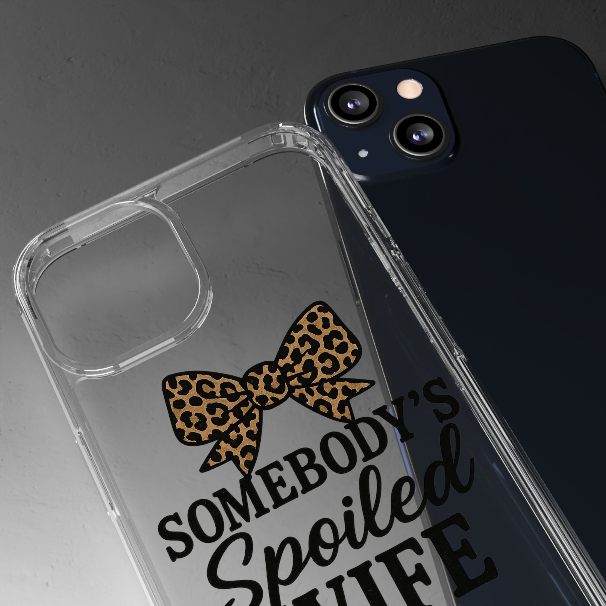 Leopard Bow Clear Phone Case | Stylish iPhone Case | Protective Phone Cover