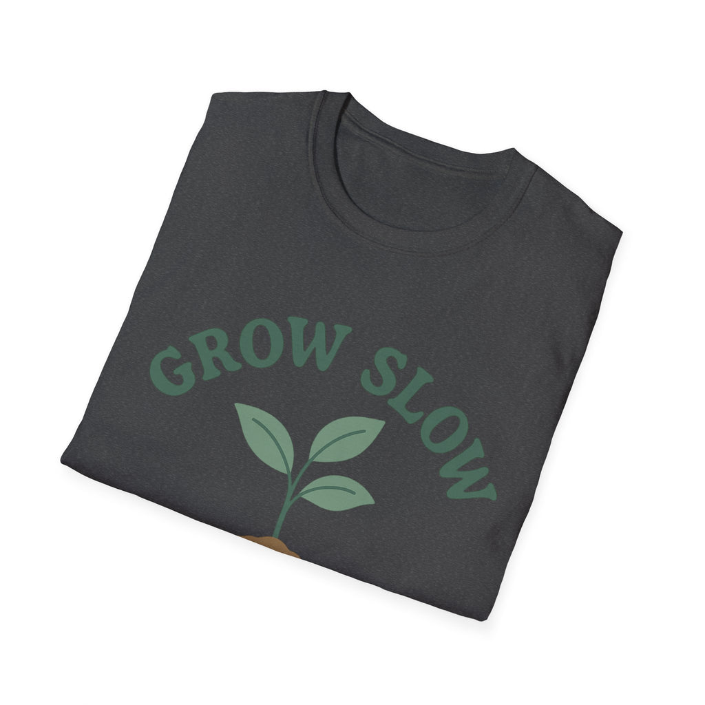 Grow Slow Live Slow T-Shirt | Relaxed Typography Tee