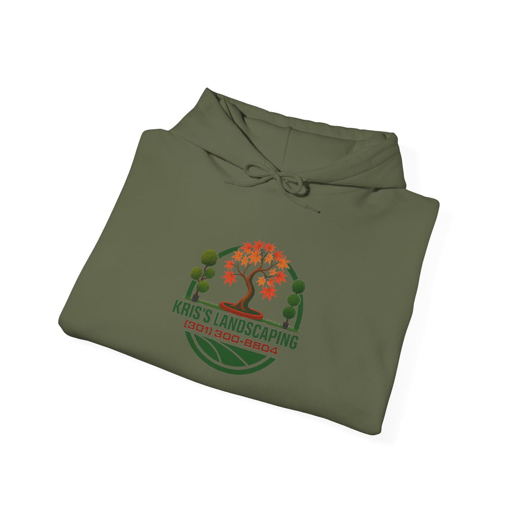 Kris's Landscaping Logo Hoodie finale volume bulk order optional