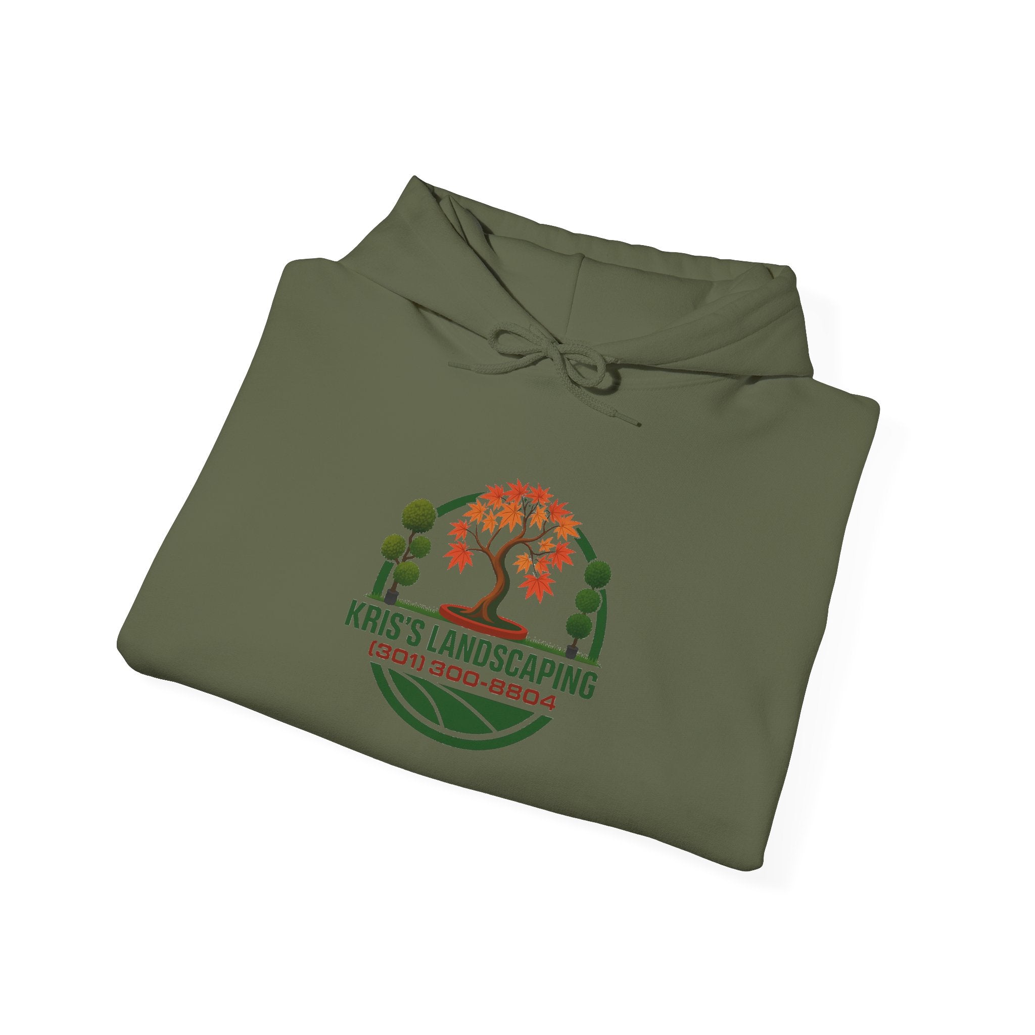 Kris's Landscaping Logo Hoodie finale volume bulk order optional