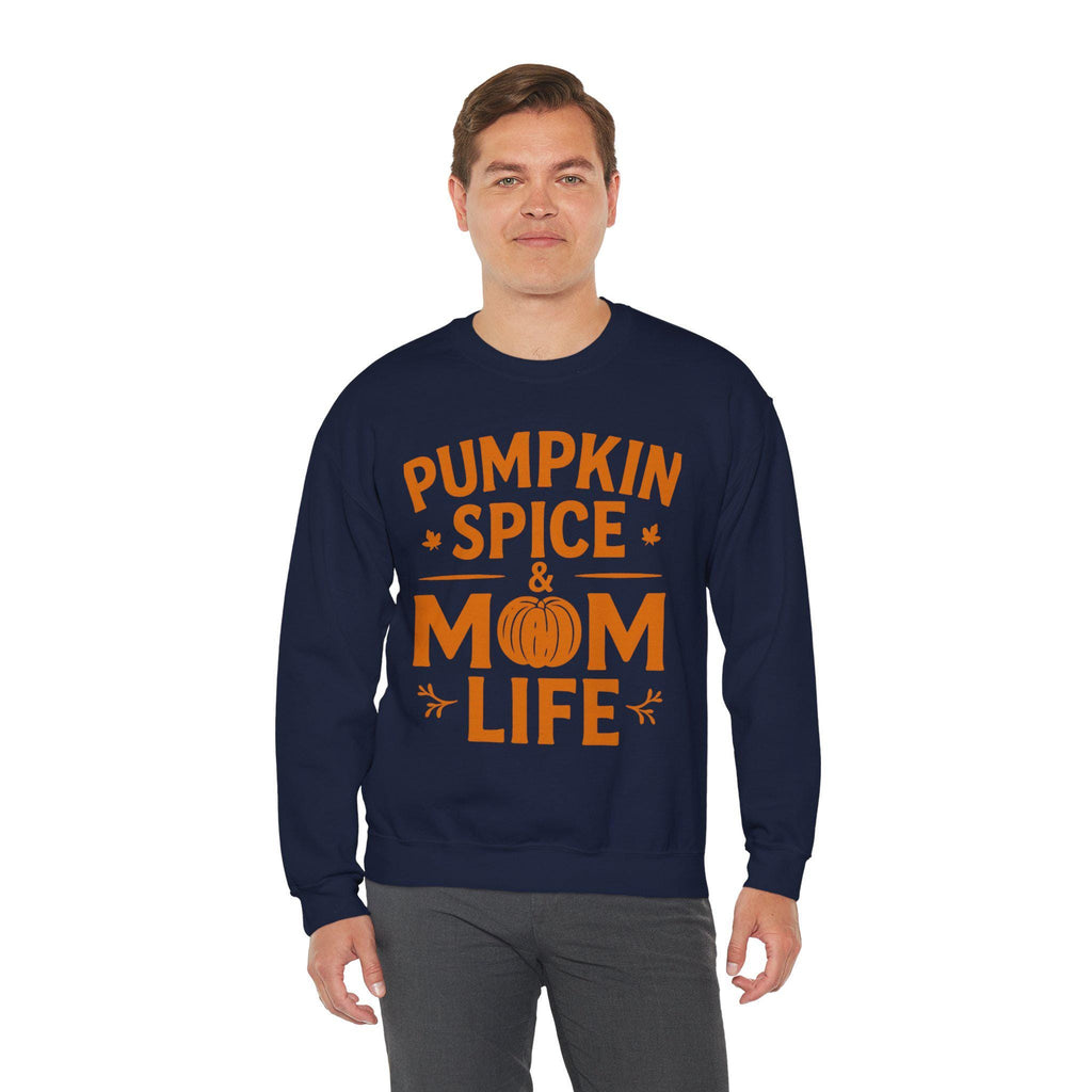 Fall Mom Life Pumpkin Spice Unisex Sweatshirt, Cozy Long Sleeve Sweater for Autumn, Gift for Mom, Fall Vibez Top, Comfortable Pullover, Fall