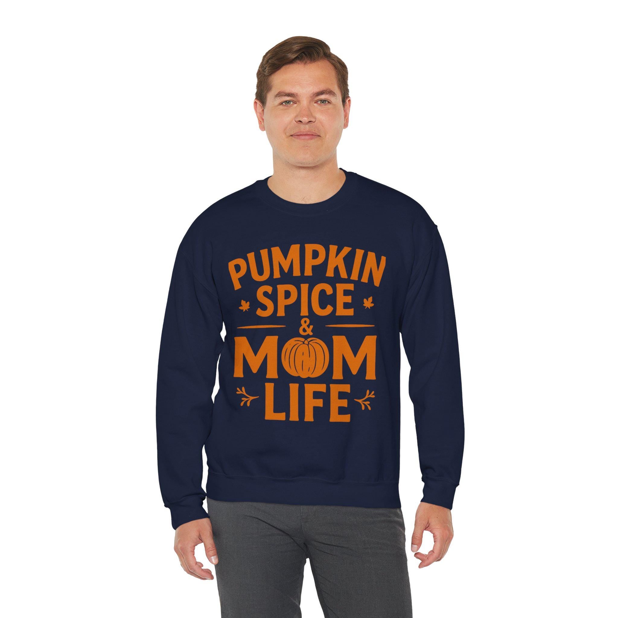 Fall Mom Life Pumpkin Spice Unisex Sweatshirt, Cozy Long Sleeve Sweater for Autumn, Gift for Mom, Fall Vibez Top, Comfortable Pullover, Fall
